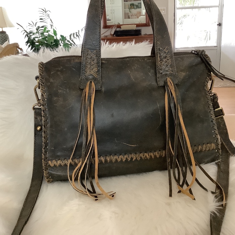 Nino Bossi Peyton Satchel. Deep Olive Green!